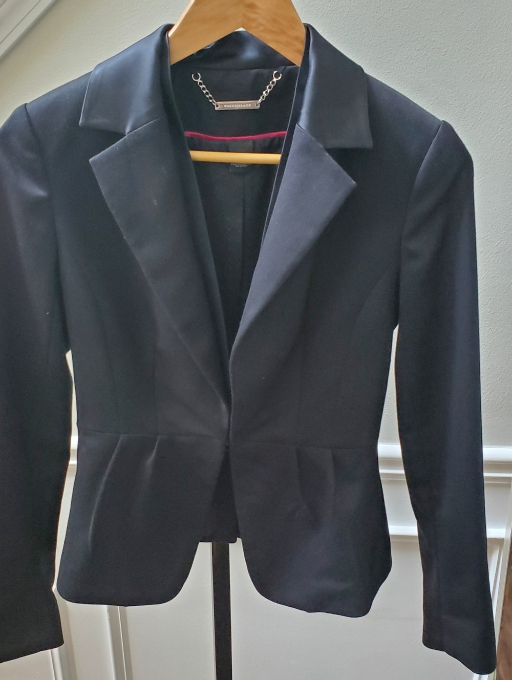 White House Black Market Black Peplum Blazer